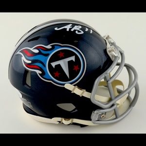 A.J. Brown Signed Titans Speed Mini Helmet (JSA Witnessed)